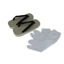 chaussettes-doigt blanches pour sandales-zoris