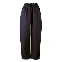 Pantalon marron nuit coton solide