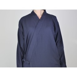 veste samue bleu nuit tissu léger