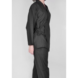 Ensemble Samu-e tissu léger, noir, veste et pantalon