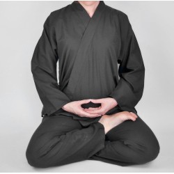 Ensemble Samu-e tissu léger, noir, veste et pantalon