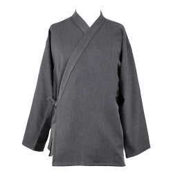Veste samue gris anthracite en laine et viscose