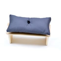 Banc de méditation classique en bois de pin massif avec coussin