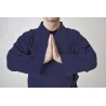 Veste samue bleu indigo, coton solide