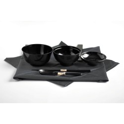 Set de 3 bols avec furoshiki et couverts