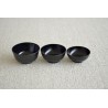 Set de 3 bols noirs - repas zen