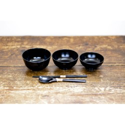 Set de 3 bols avec couverts - repas zen