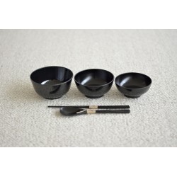 Set de 3 bols avec couverts - repas zen