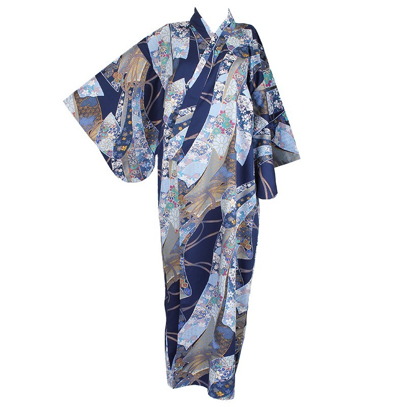 Yukata-kimono "Rubans bleus"