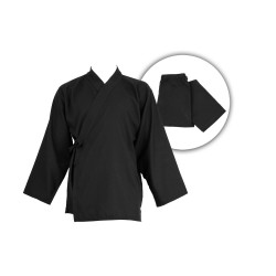 Samu-e tissu fluide, noir, veste et pantalon