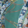 Yukata-kimono"Fleurs turquoises"