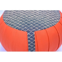 Zafu standard kapok Petit Koï, tissu japonais