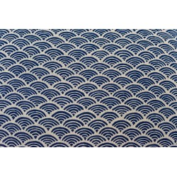 Zafu standard kapok Petit Koï, noir, tissu japonais