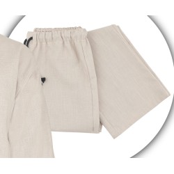 Ensemble samue, tissu ramie, beige