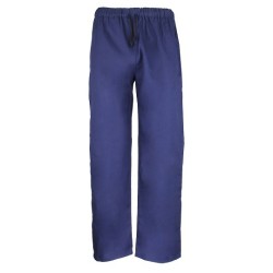 pantalon bleu en coton bio
