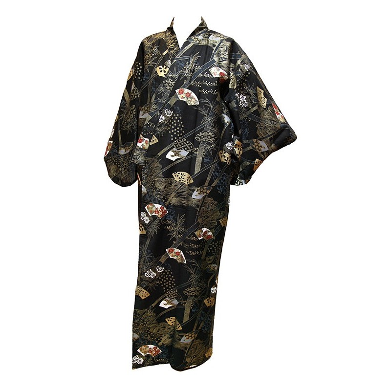 Yukata éventails noir