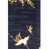 Yukata-kimono "héron d'or", en coton