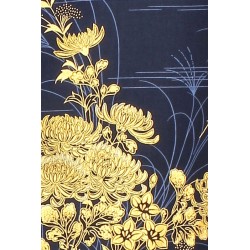 Yukata-kimono "héron d'or", en coton