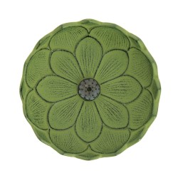 Brûle encens Fleur de lotus, en fonte du Japon, vert