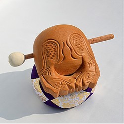 Mokugyo tambour 16 cm, pour rythmer les chants et sutras