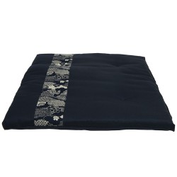 Zafuton épais Nuage fleur marine, nuit de chine, tissu japonais