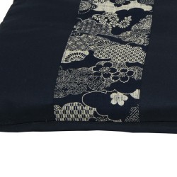 Zafuton épais Nuage fleur marine, nuit de chine, tissu japonais