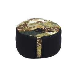 Zafu épeautre bio, Hanakumori vert, noir, tissu japonais