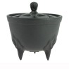 Brûle encens bol en fonte, noir