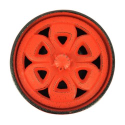 Brûle encens bol en fonte, rouge