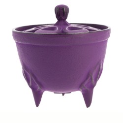 Brûle encens bol en fonte du Japon, violet
