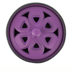 Brûle encens bol en fonte du Japon, violet