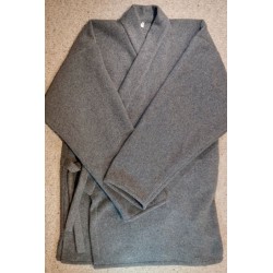 Veste samue hiver, laine, viscose et cachemire, gris clair