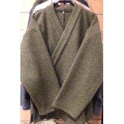 Veste samue laine vert olive