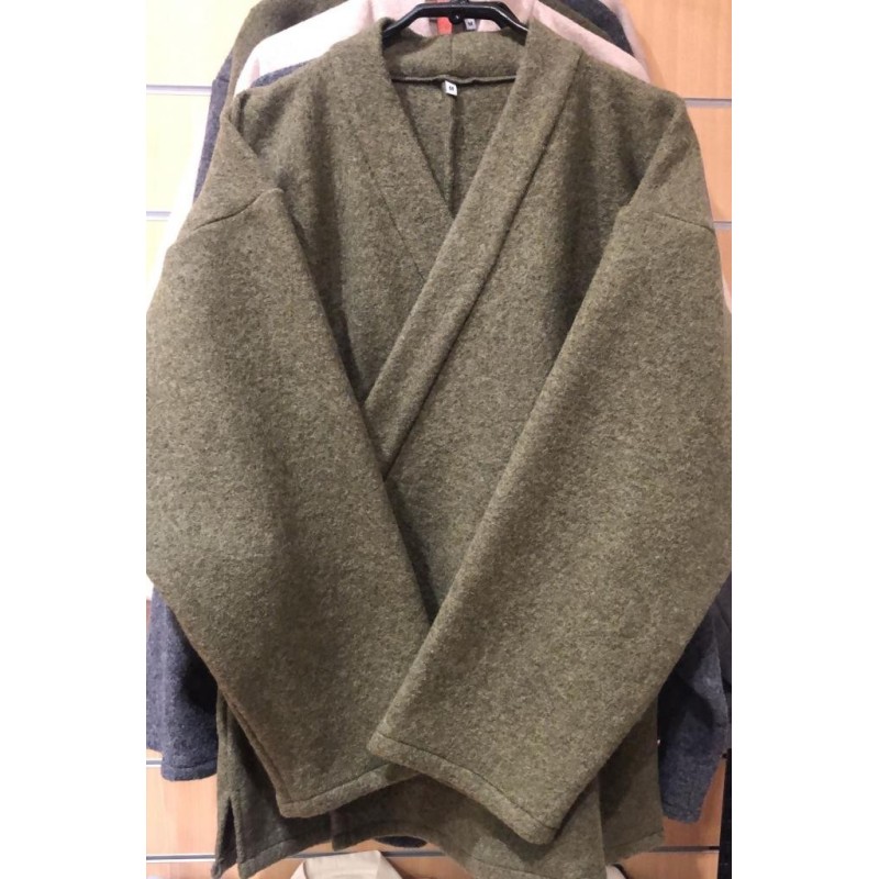 Veste samue laine vert olive