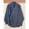 Veste samu-e hiver laine gris anthracite