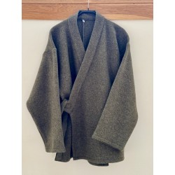 Veste samue laine vert olive