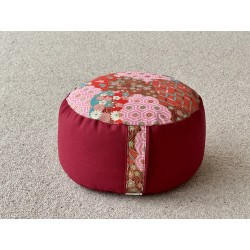 Zafu épeautre bordeaux tissu japonais