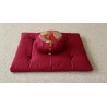 Pack Zafu kapok standard et zafuton bordeaux tissu japonais