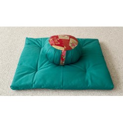 Pack Zafu kapok et zafuton vert émeraude tissu japonais