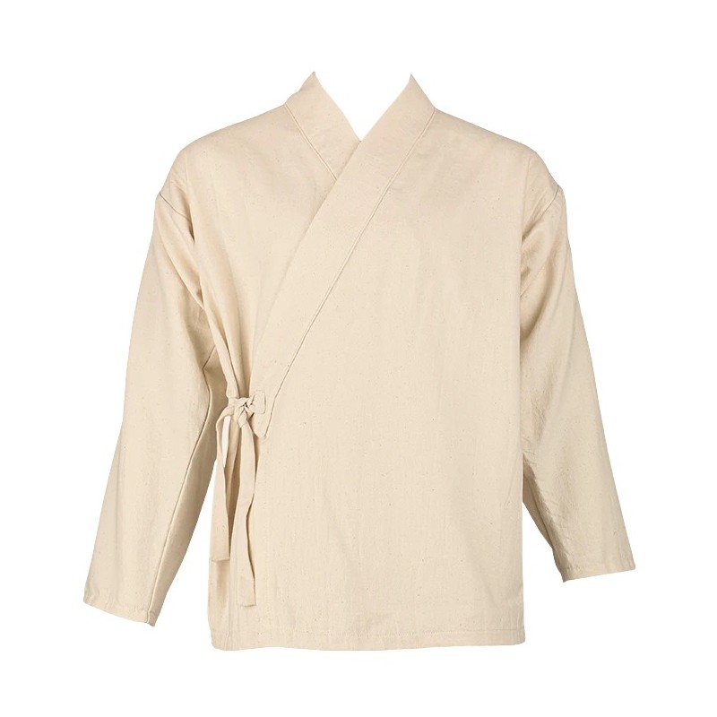 Veste samue, 100 % coton bio, écru