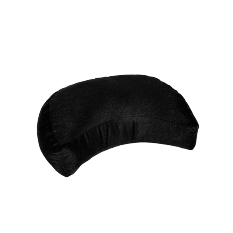 Zafu kapok demi-lune noir