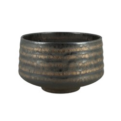 Bol cérémonie du thé, noir et ocre