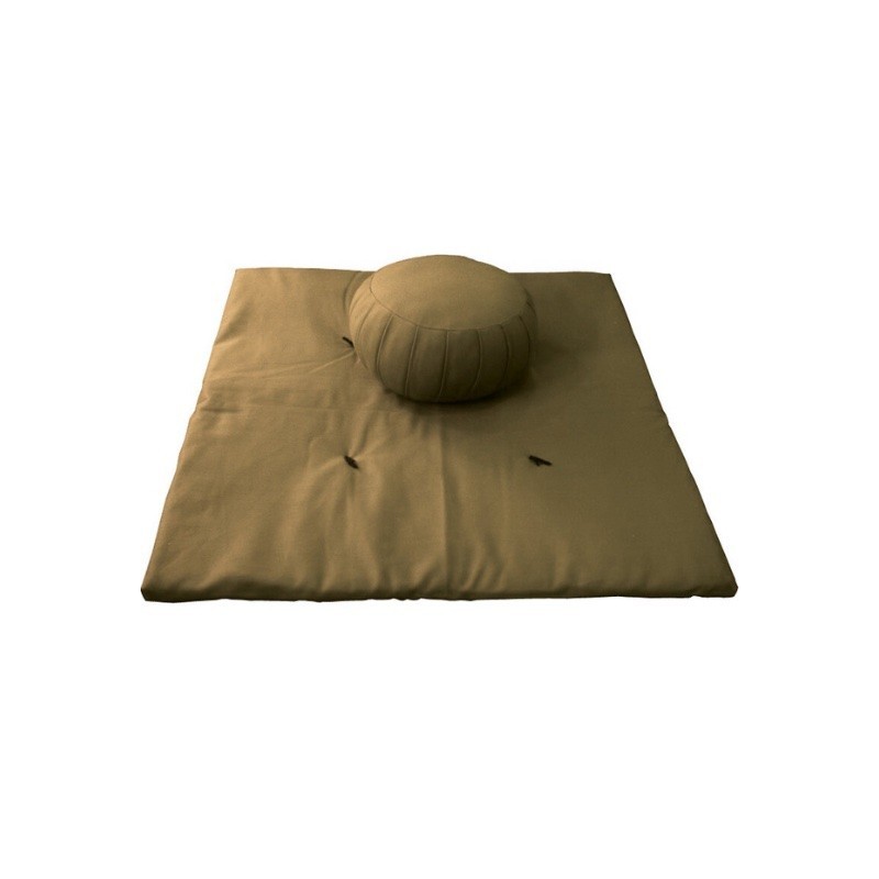 zafu, coussin de méditation et zafuton pour la méditation, couleur sobre pour les dojos, centres de méditation