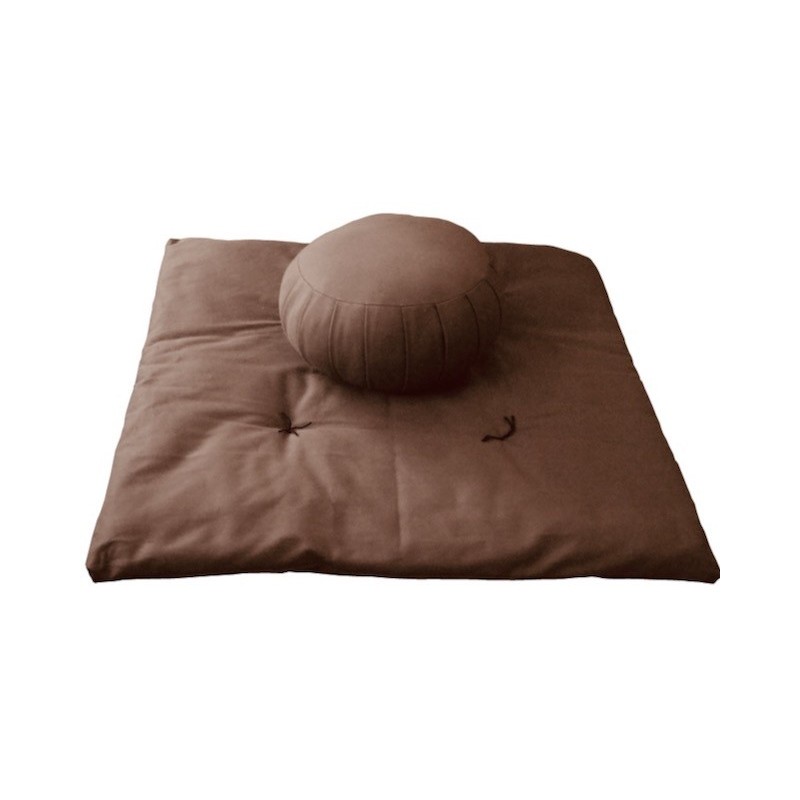 Pack zafu et zafuton marron