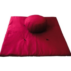 Pack zafu et zafuton rouge pour la maison, le yoga, la détente