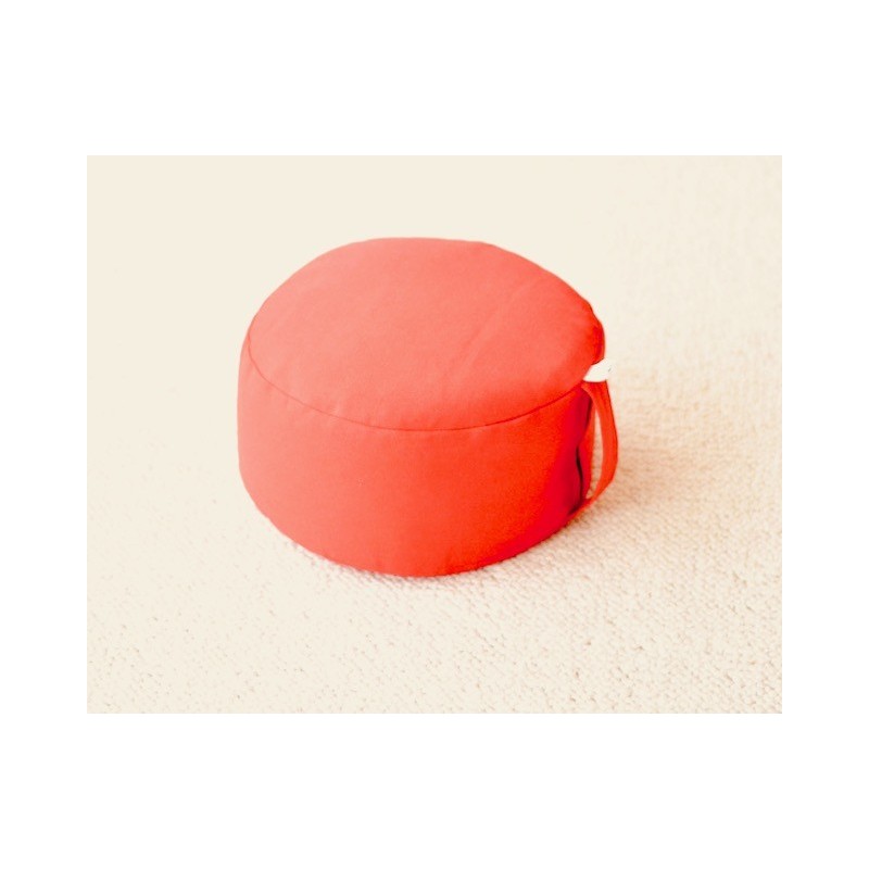 Zafu épeautre bio orange pour le yoga, les massages, la méditation