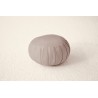Zafu couleur sable, en kapok, très léger, hauteur 15 cm, diamètre 25 cm