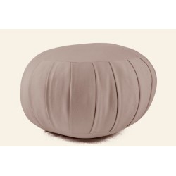 Zafu standard beige sable, en kapok, coussin de méditation traditionnel, hauteur 18 cm et diamètre 27 cm