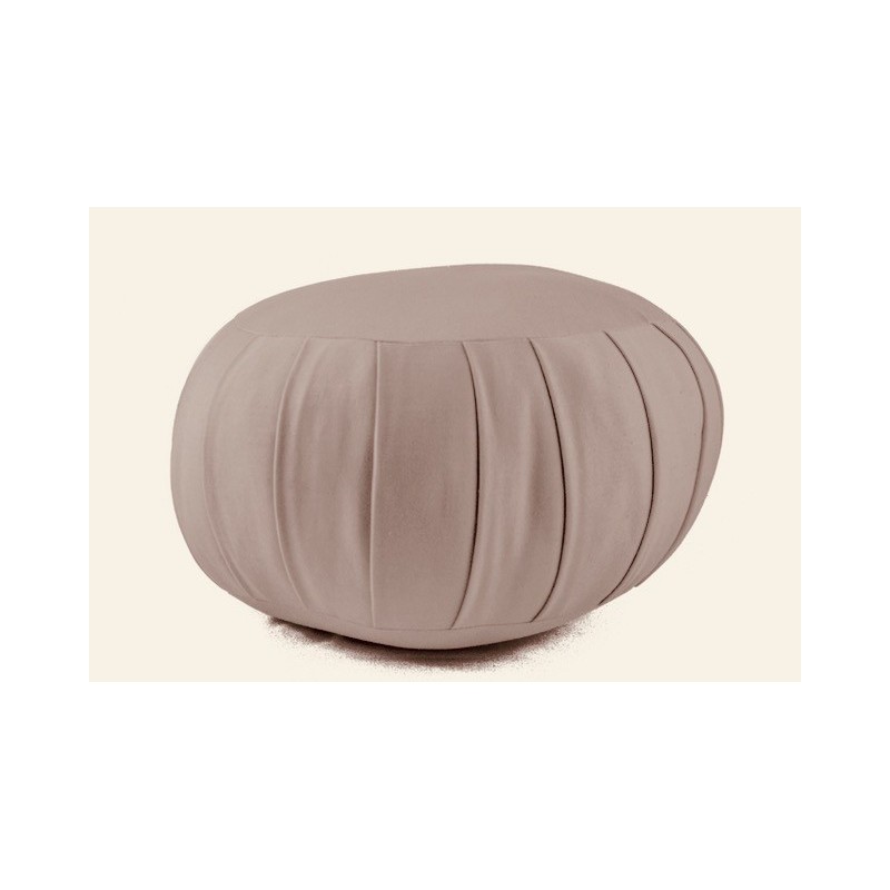 Zafu standard beige sable, en kapok, coussin de méditation traditionnel, hauteur 18 cm et diamètre 27 cm