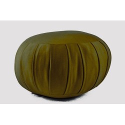 Zafu standard brun olivier, coussin de méditation traditionnel en kapok